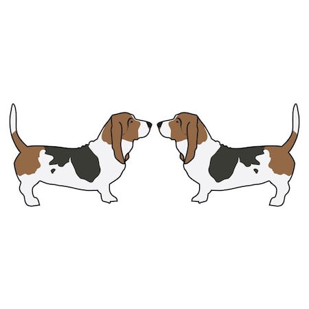 Signmission Basset Hound Dog Decal, Dog Lover Decor Vinyl Sticker D-24-Basset Hound